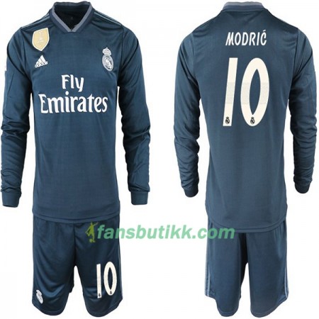 Fotballdrakt Real Madrid MODRIC 10 Barn Bortetrøye 2018-2019 Langermet